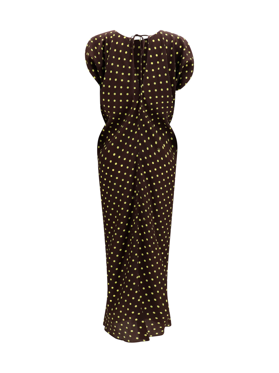 MARNI 42 printed polka dot crepe dress 