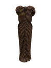 printed polka dot crepe dress