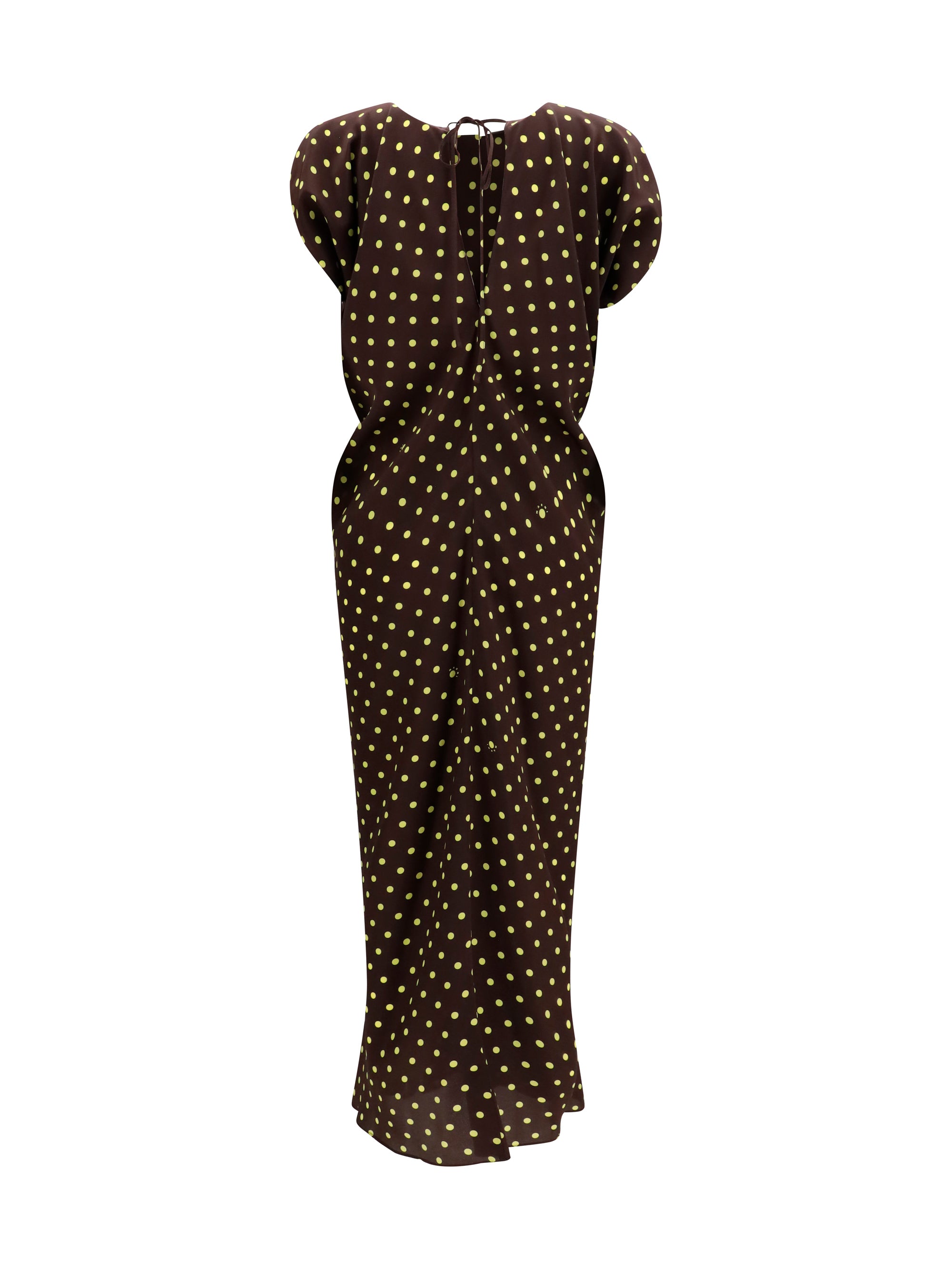 printed polka dot crepe dress
