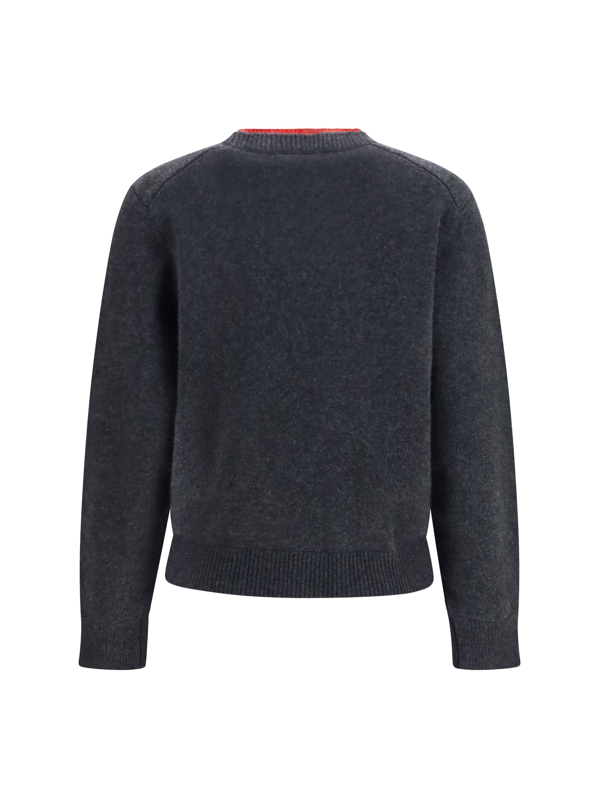 otis cashmere sweater with two-tone collar