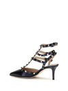 rockstud pumps in laminated leather