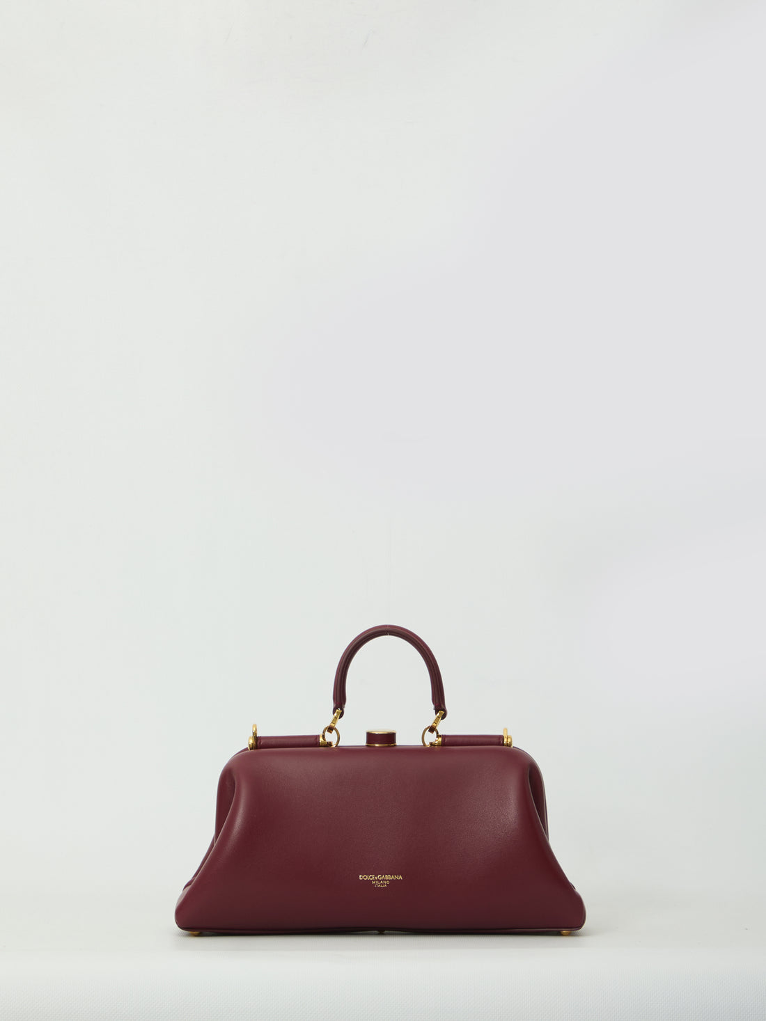 DOLCE&amp;GABBANA OS burgundy lambskin shoulder bag