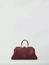burgundy lambskin shoulder bag