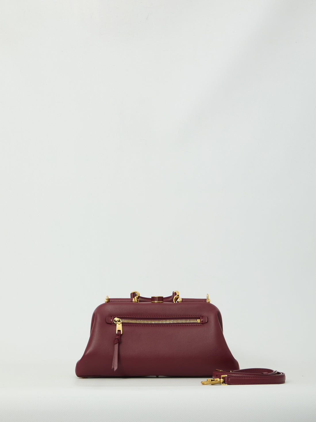 DOLCE&amp;GABBANA OS burgundy lambskin shoulder bag