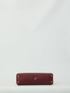 burgundy lambskin shoulder bag