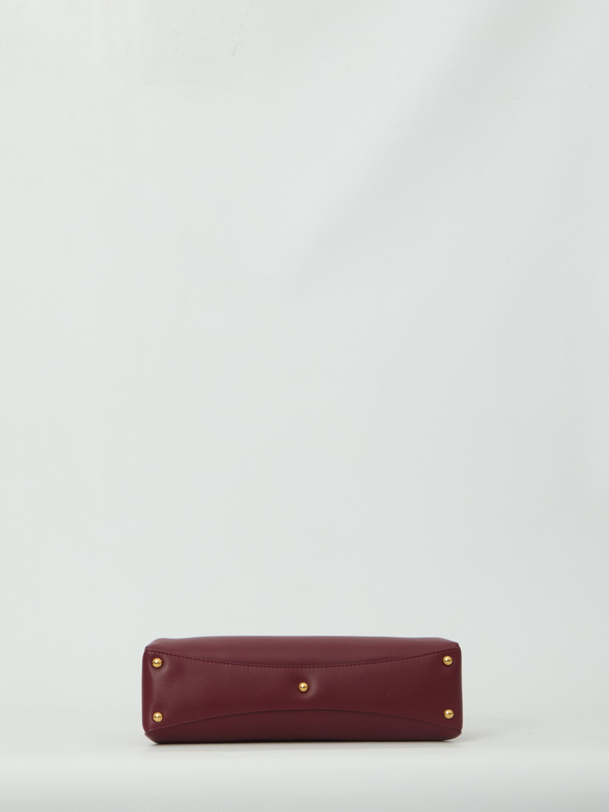 burgundy lambskin shoulder bag