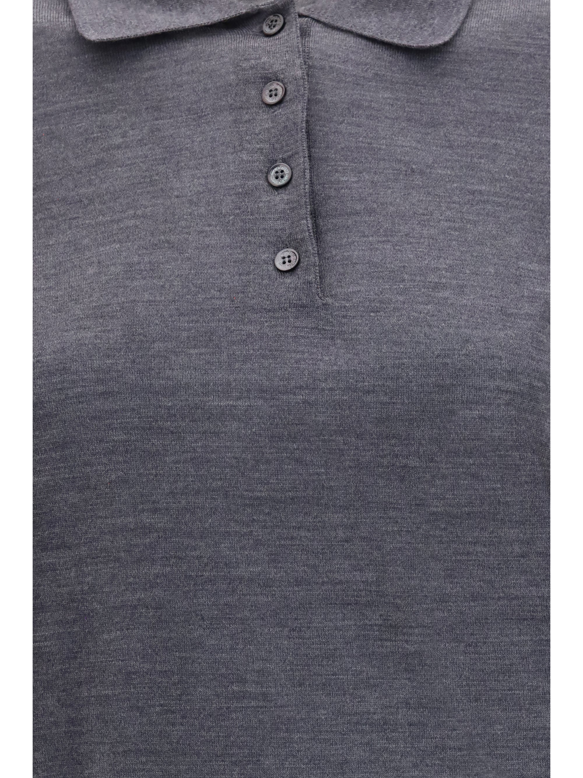 long sleeve merino wool polo