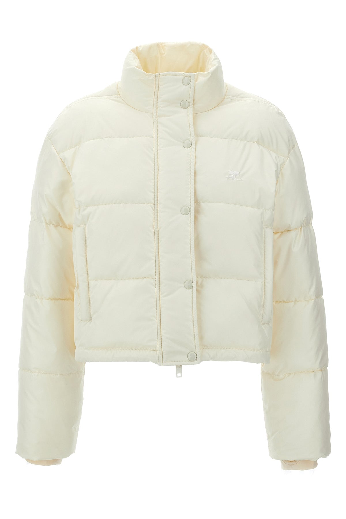 ac cropped puffer jacket in padded nylon