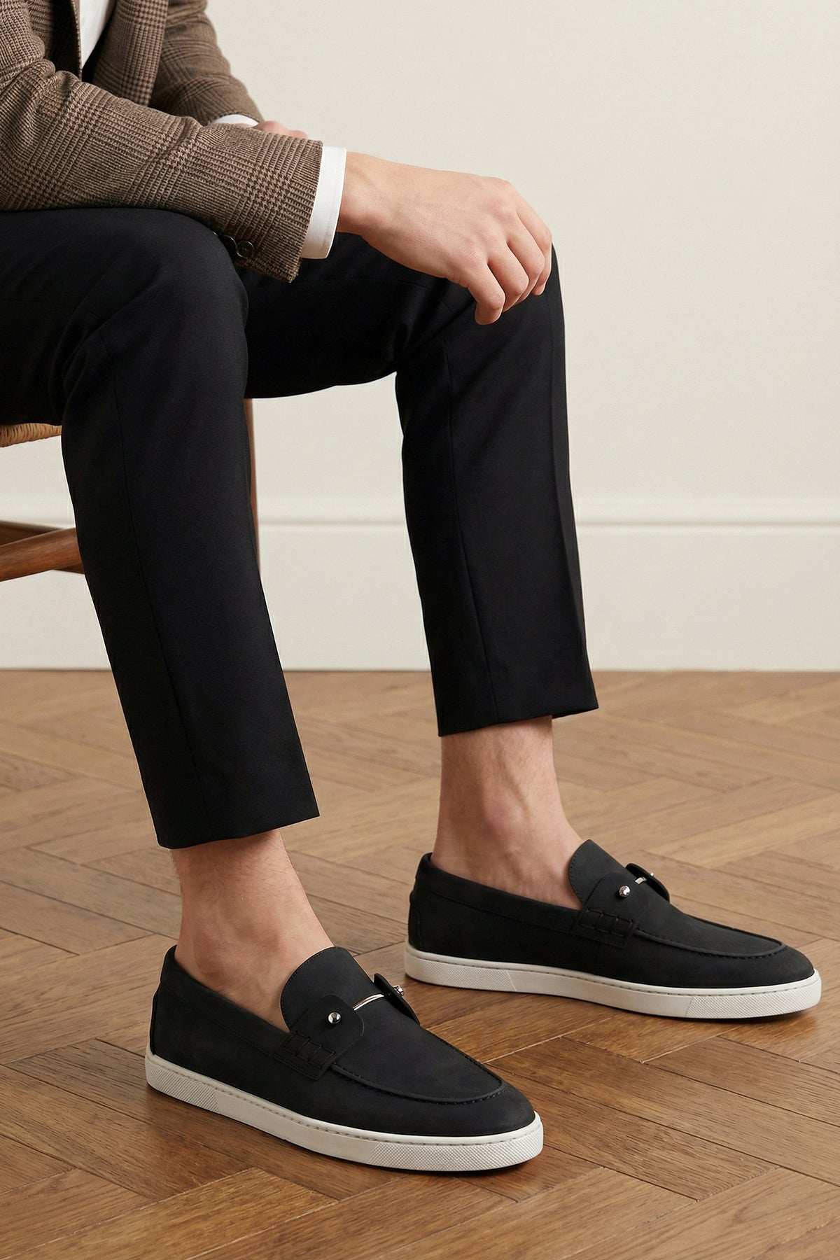 chambeliboat nubuck leather loafers slip-on style