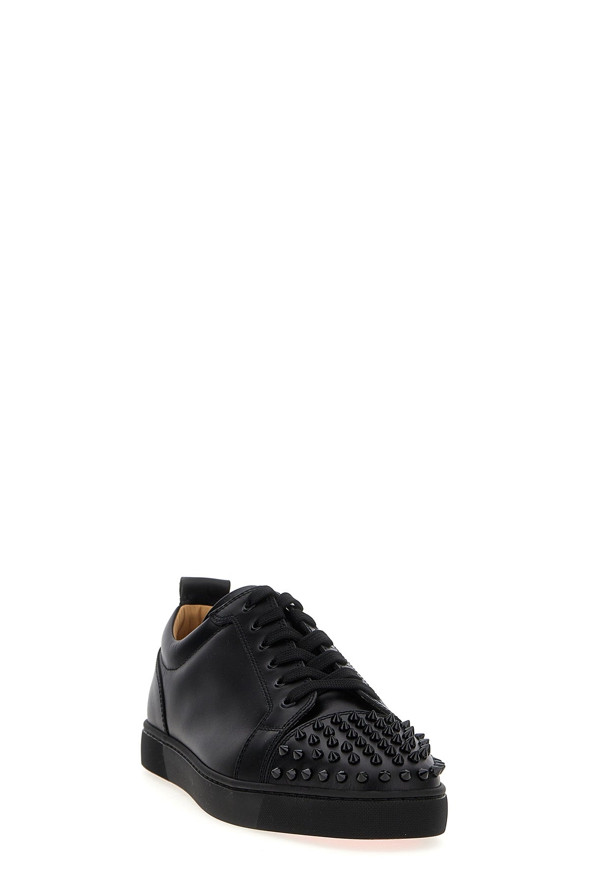 louis junior spikes flat leather sneakers