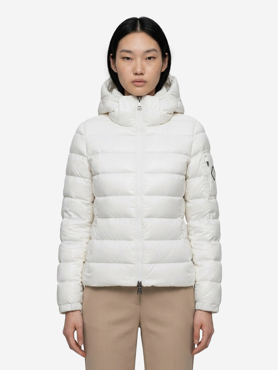 HERNO 40 white short down jacket
