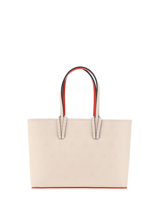 CHRISTIAN LOUBOUTIN Cabata Small Loubinthesky Beige Leather Tote