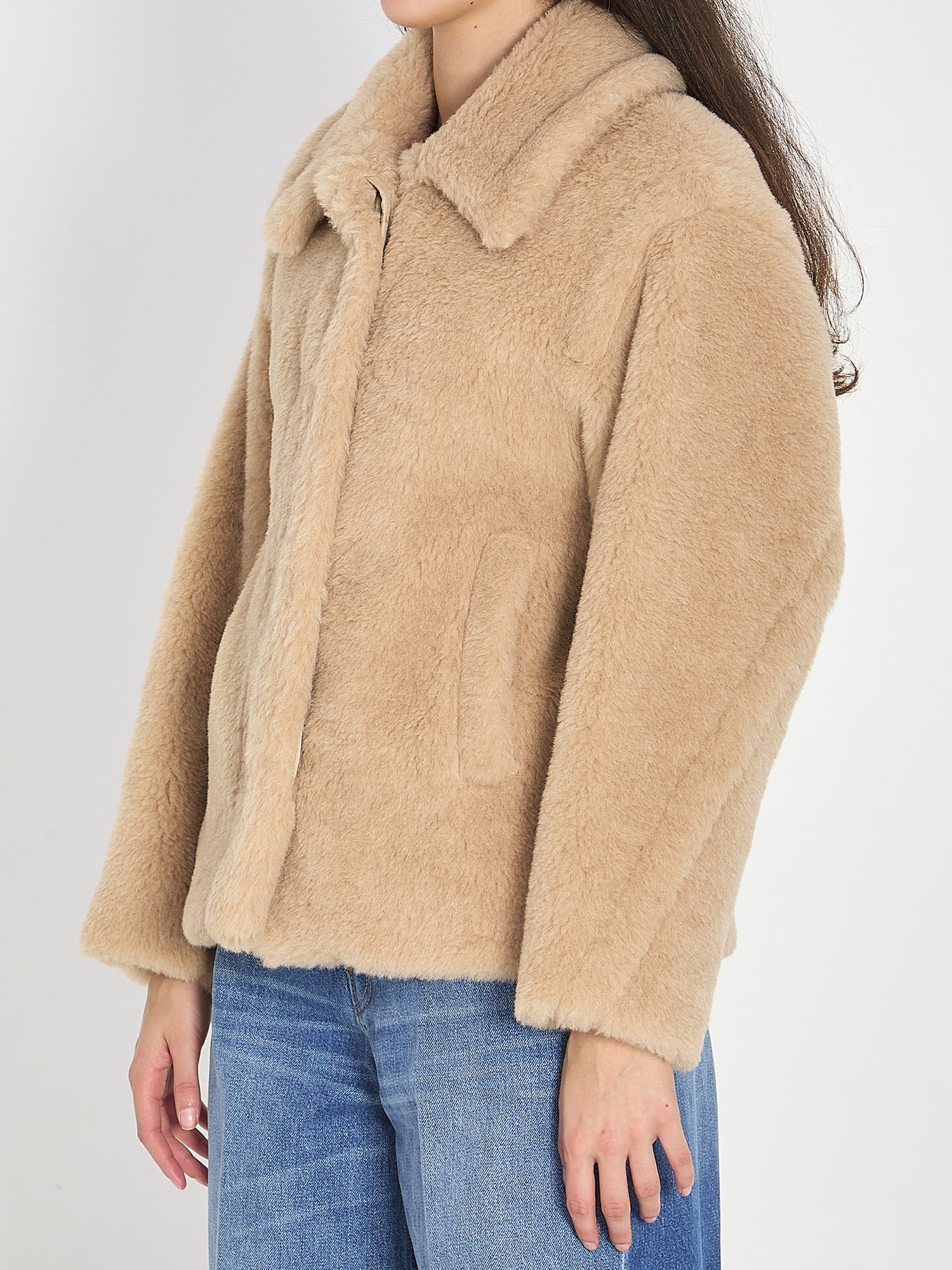 MAX MARA 38 cropped teddy coat