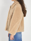 cropped teddy coat