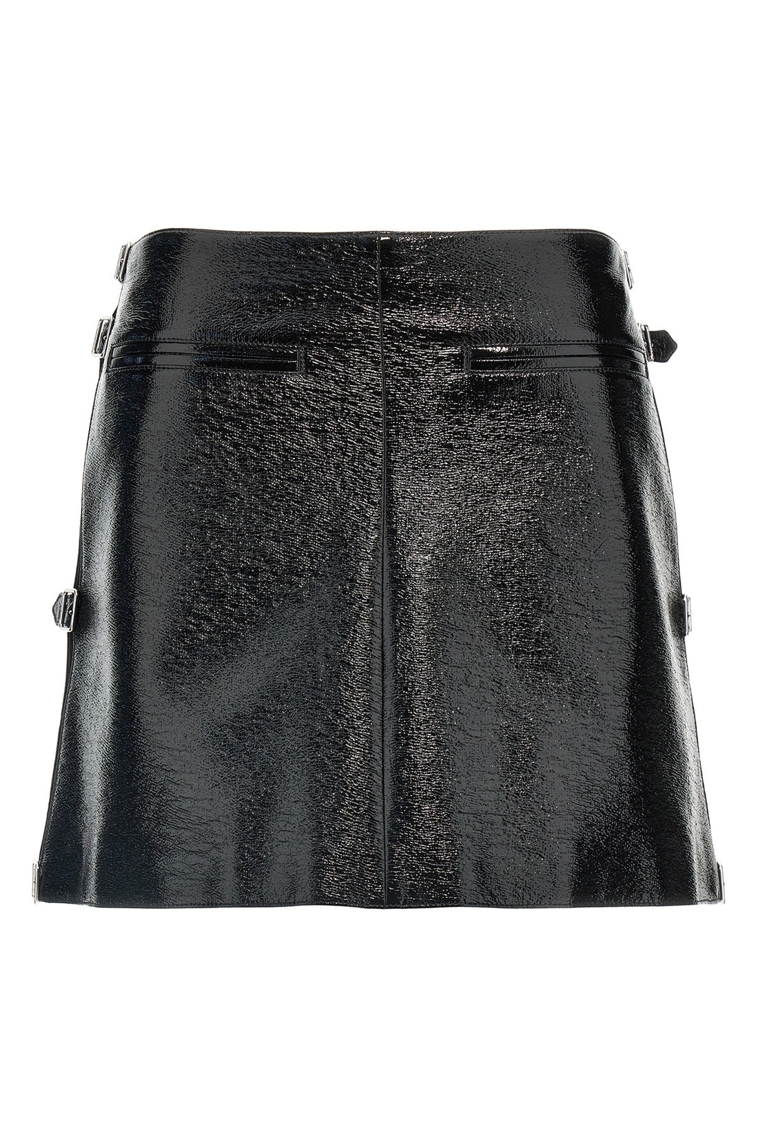 COURRÈGES 38 vinyl mini multi sangle vinyl skirt
