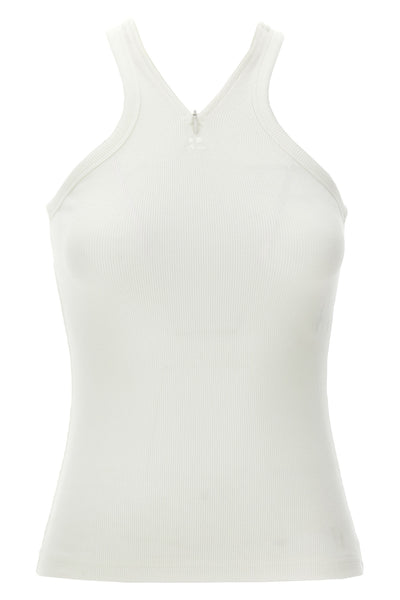 criss cross 90s ribbed cotton tank top