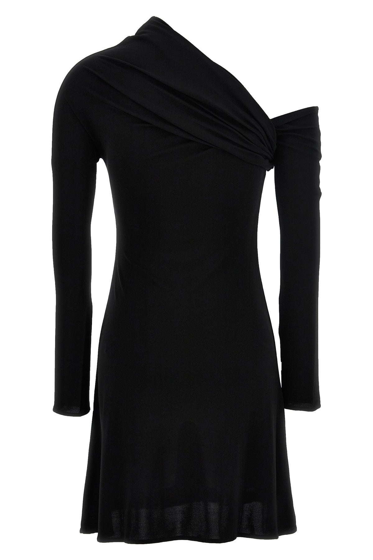 twist crepe mini dress in stretch viscose