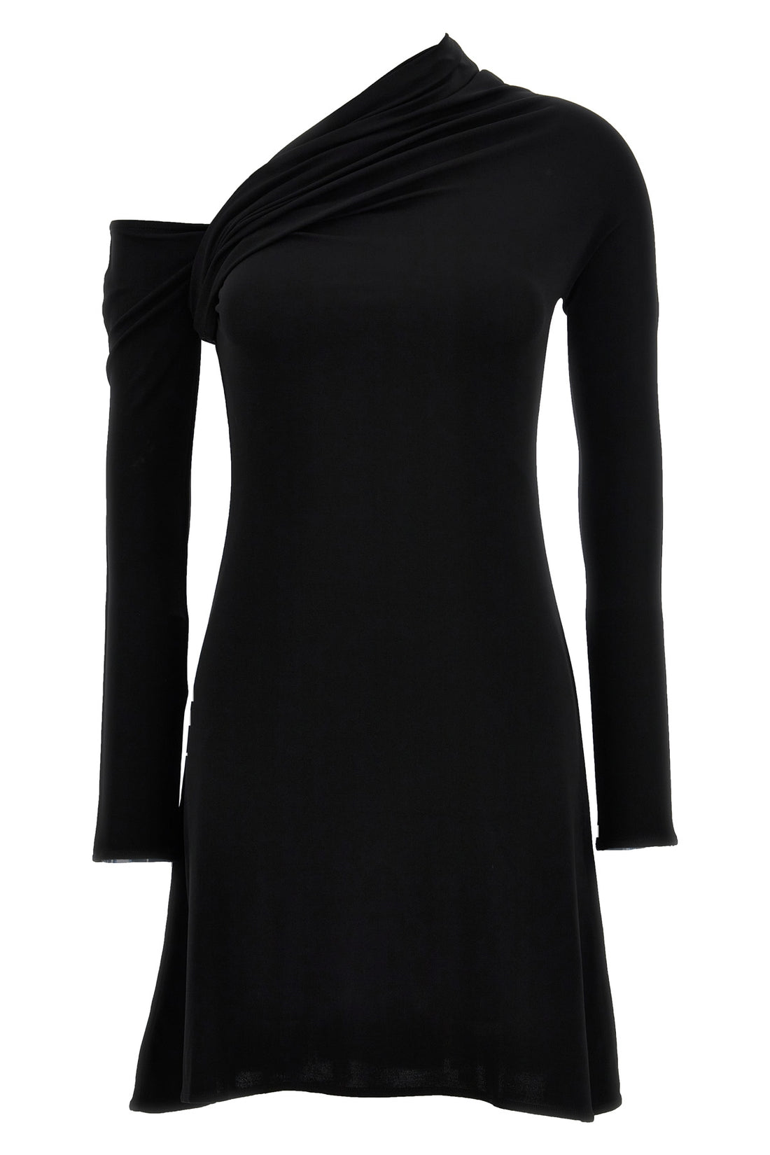 COURRÈGES 34 twist crepe mini dress in stretch viscose