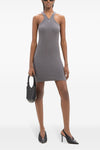 criss cross 90s mini ribbed cotton dress