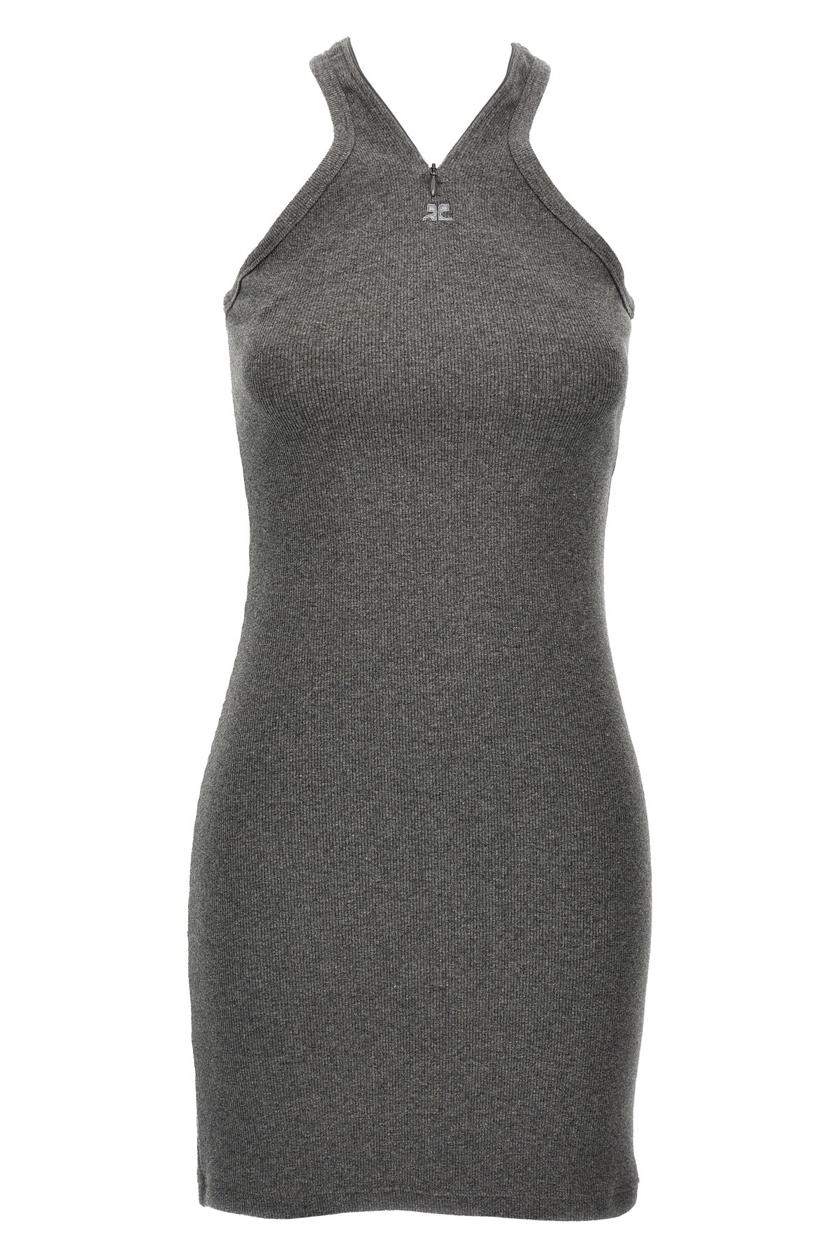 criss cross 90s mini ribbed cotton dress
