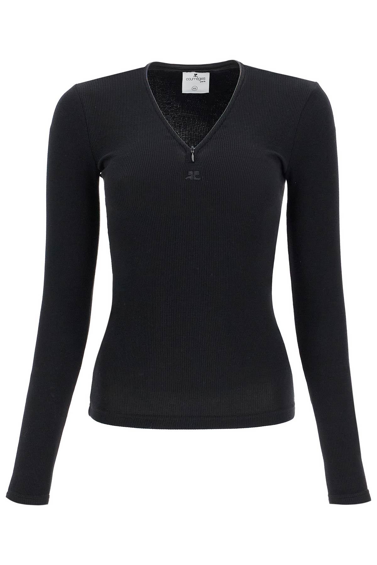 fitted long-sleeve top