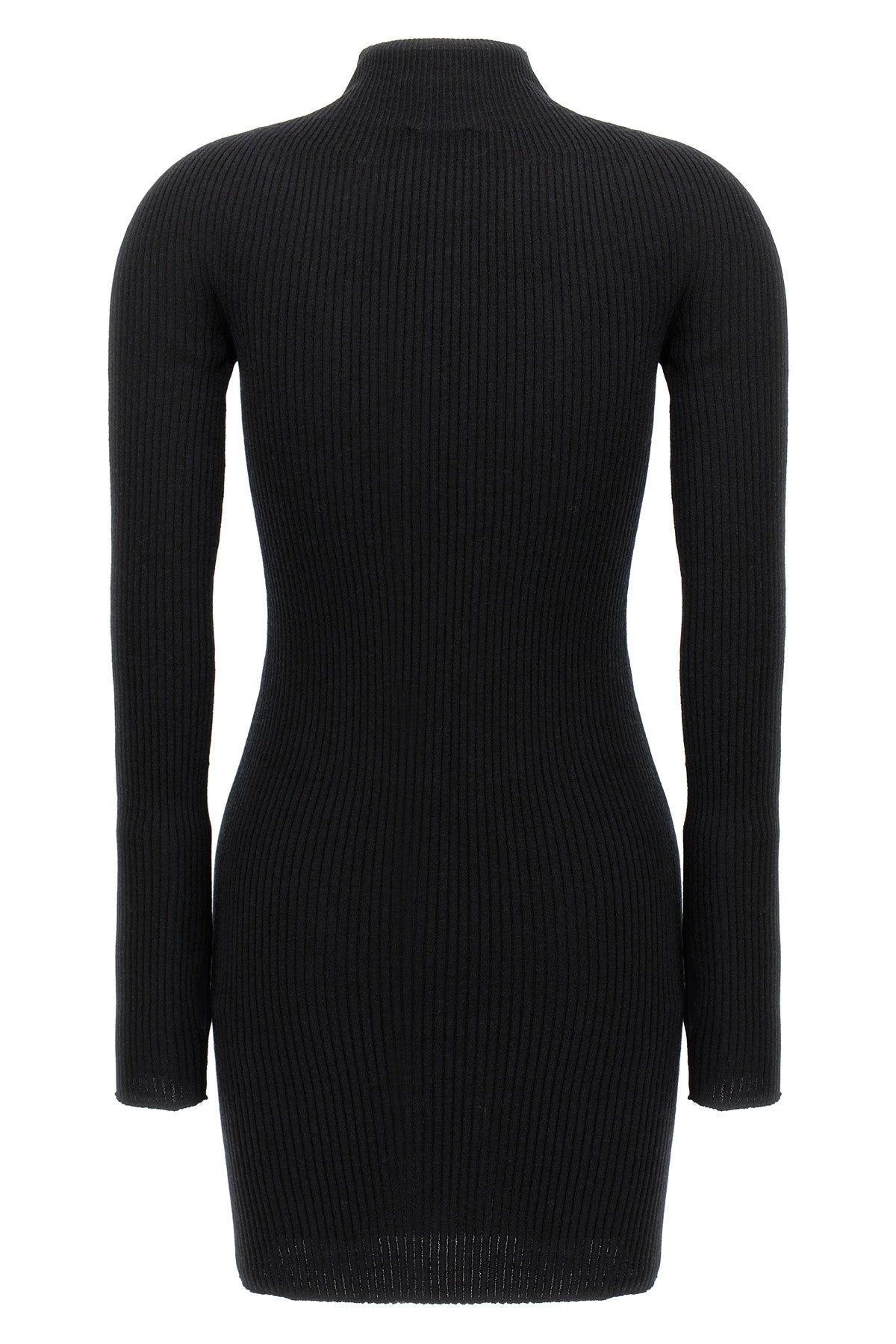 solar light rib ribbed cotton and wool blend dress
