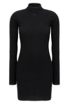 solar light rib ribbed cotton and wool blend dress