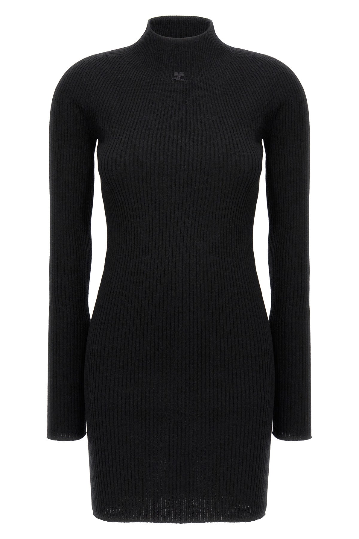 solar light rib ribbed cotton and wool blend dress