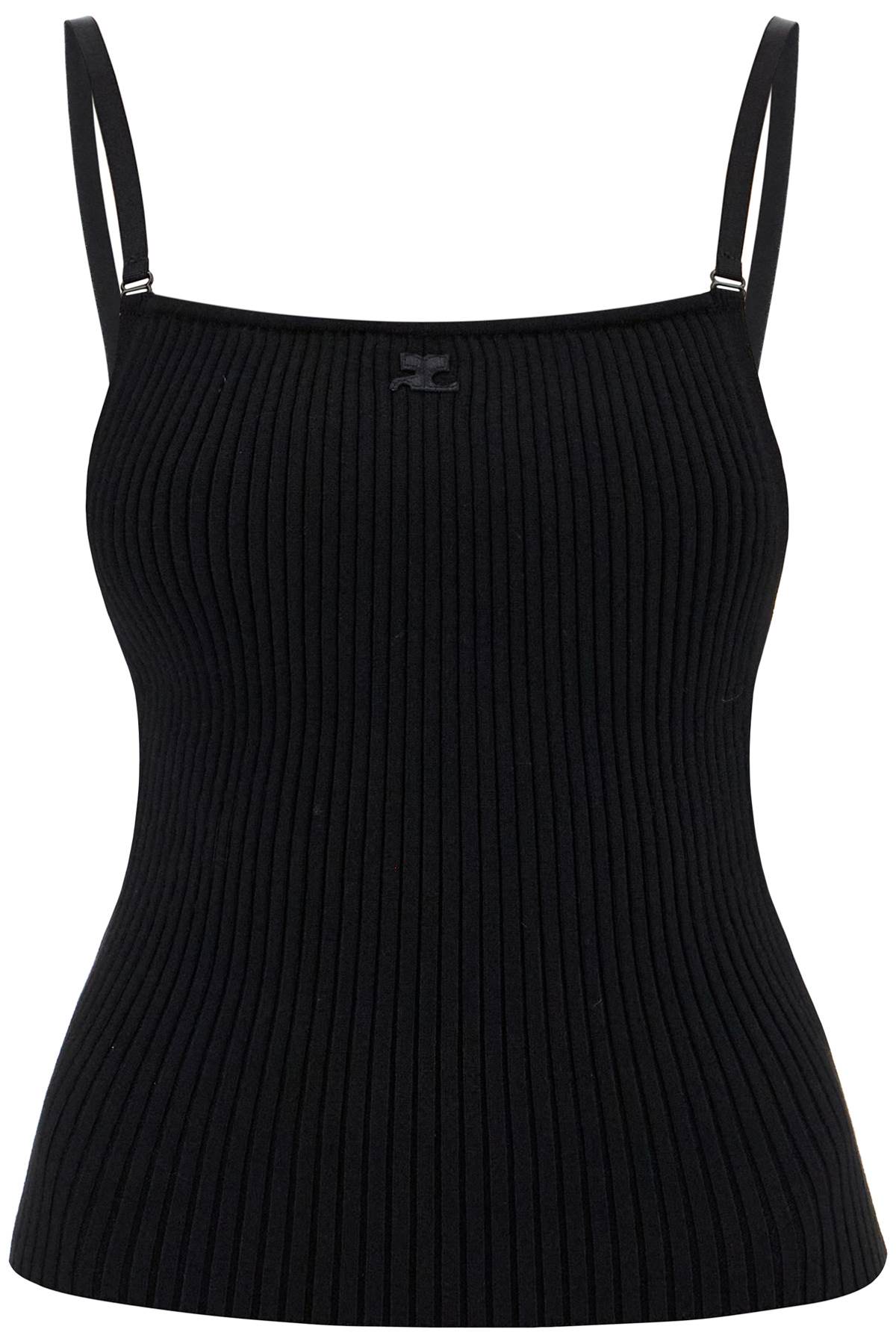 ribbed sleeveless top with