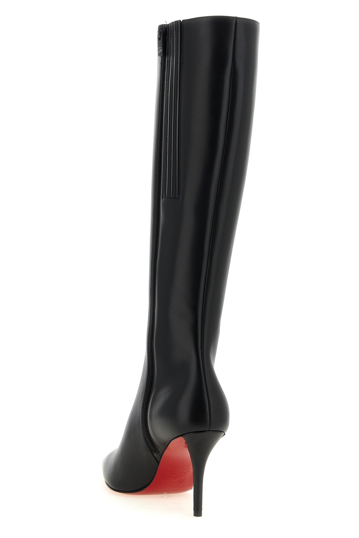 the christian louboutin miss z botta high boots embody a sculptural and rigorous