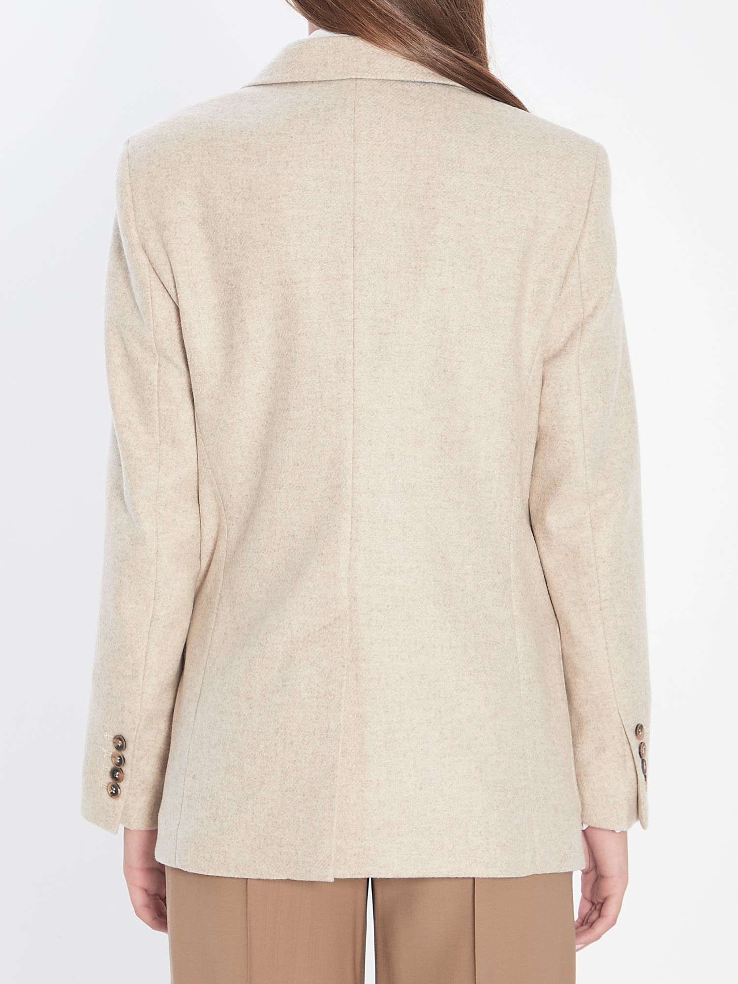 MAX MARA 40 single-breasted blazer in shetland