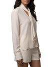 v-neck shirt with scarf
