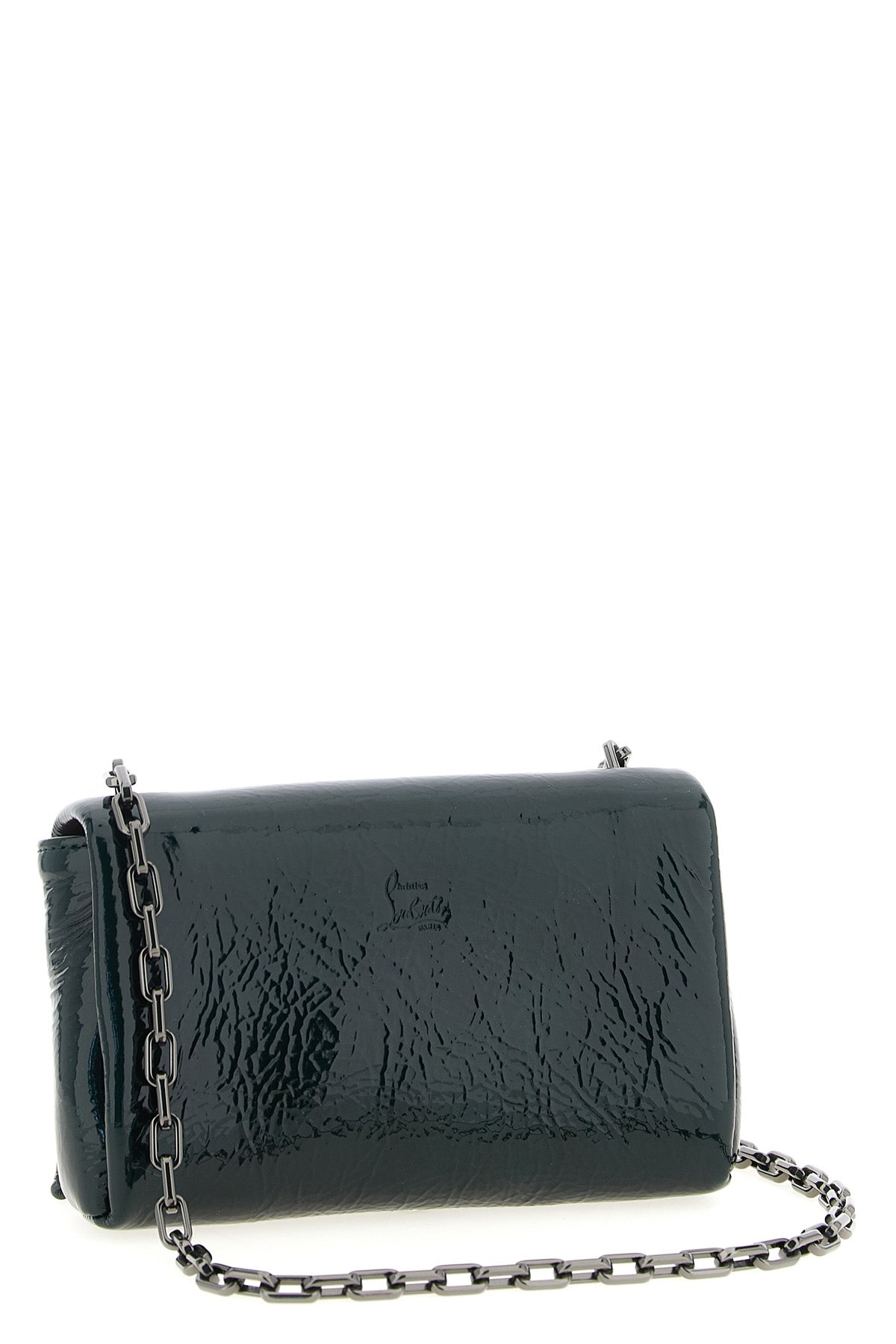 loubi54 crossbody bag in wrinkled-effect vog patent leather