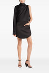 mini circle satin satin skirt