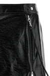 zipped vinyl vinyl midi skirt
