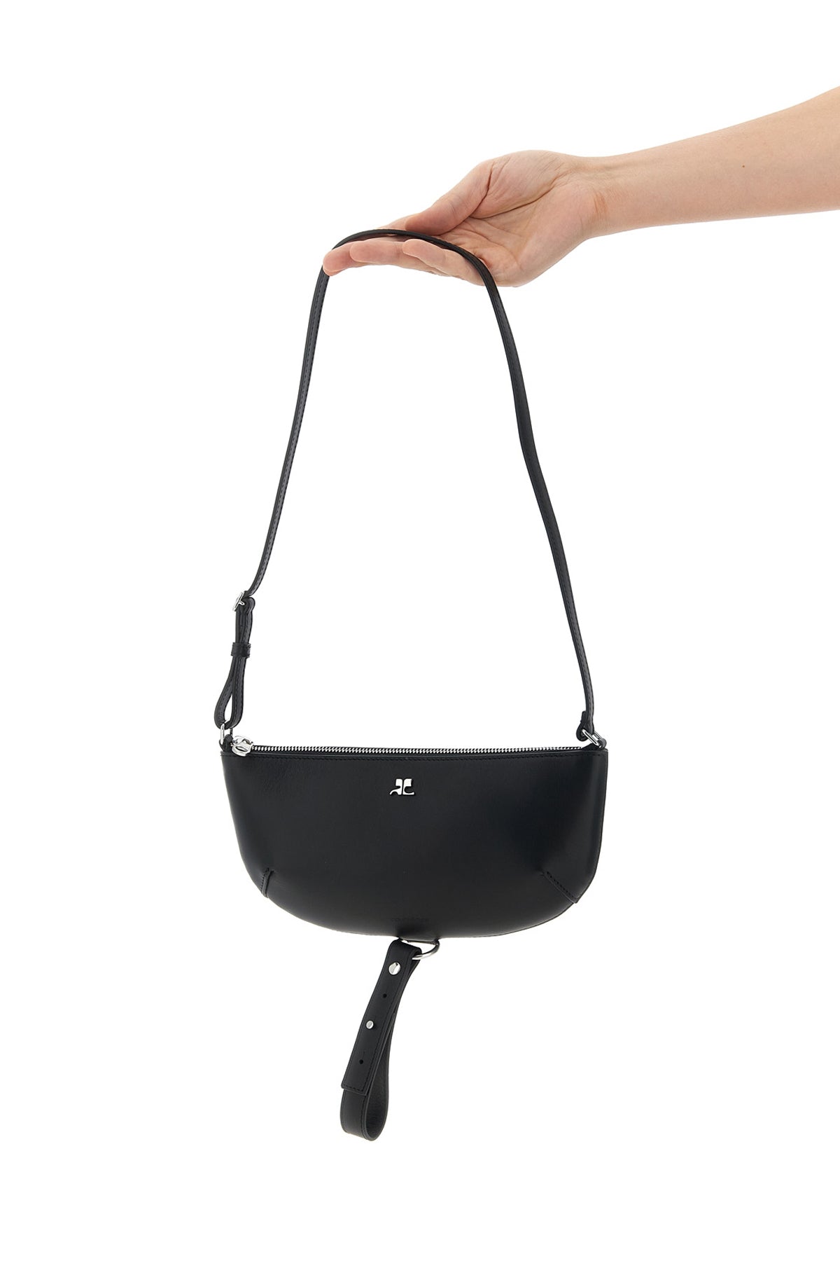 holy eclipse smooth leather shoulder bag