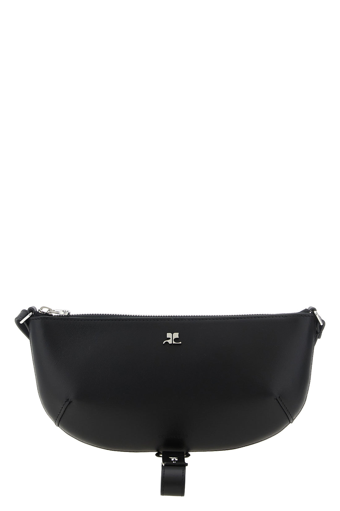 COURRÈGES OS holy eclipse smooth leather shoulder bag