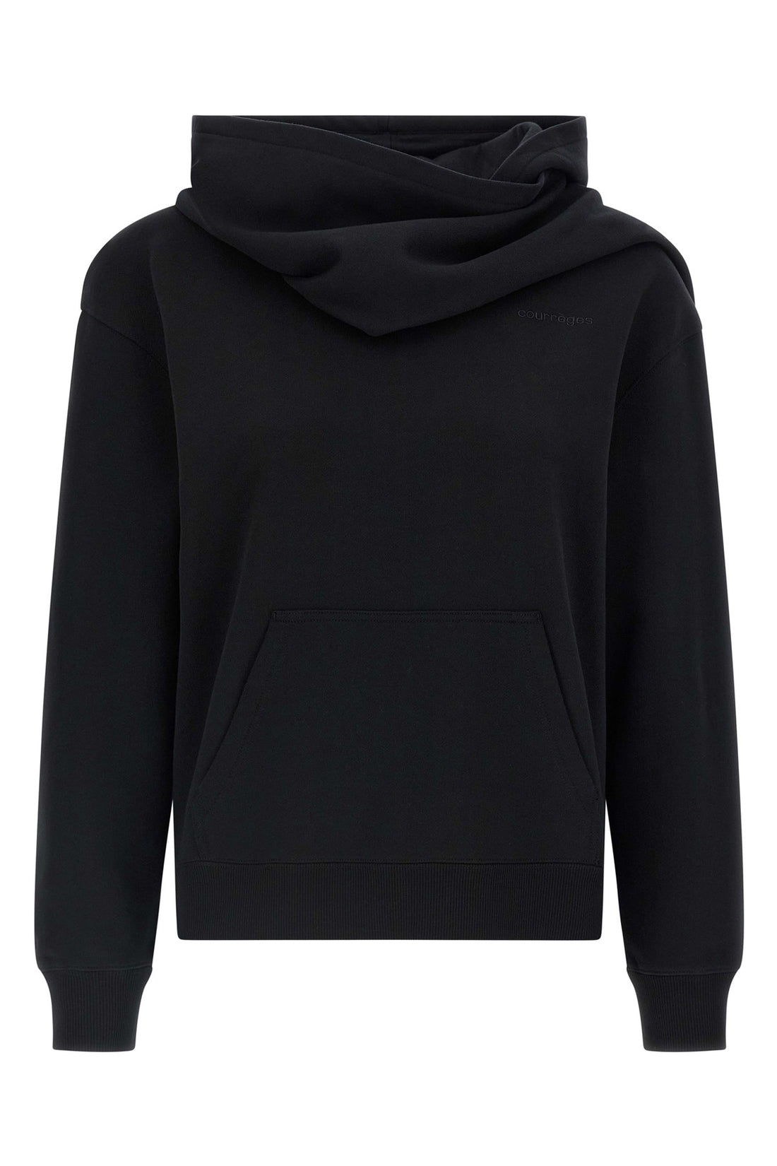COURRÈGES S hoodie and scarf in brushed cotton