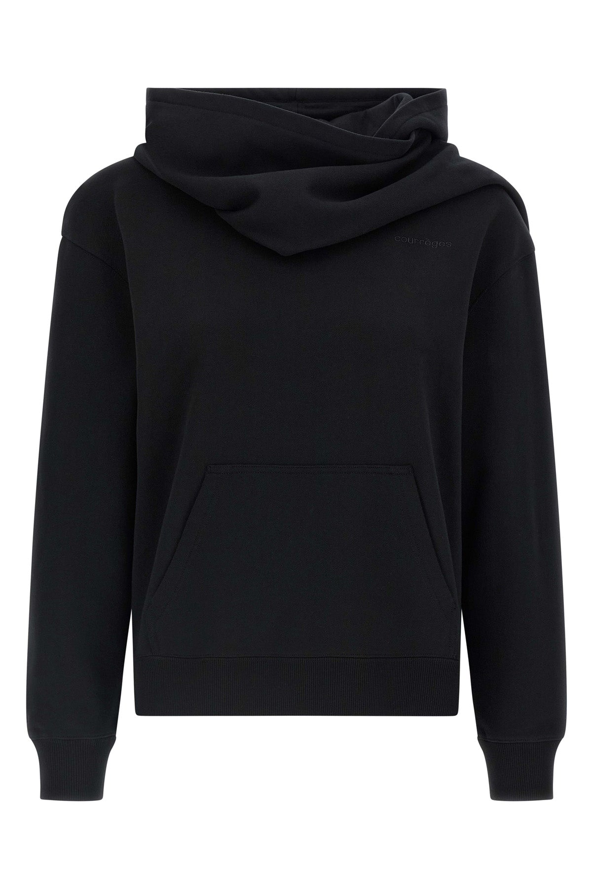 hoodie and scarf in brushed cotton