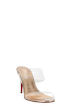 just nothing laminated leather mules