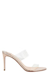 just nothing laminated leather mules