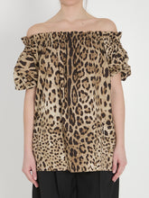 DOLCE&GABBANA 38 leopard print poplin top