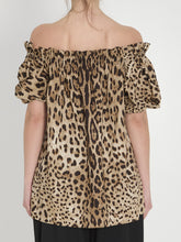 DOLCE&GABBANA 38 leopard print poplin top