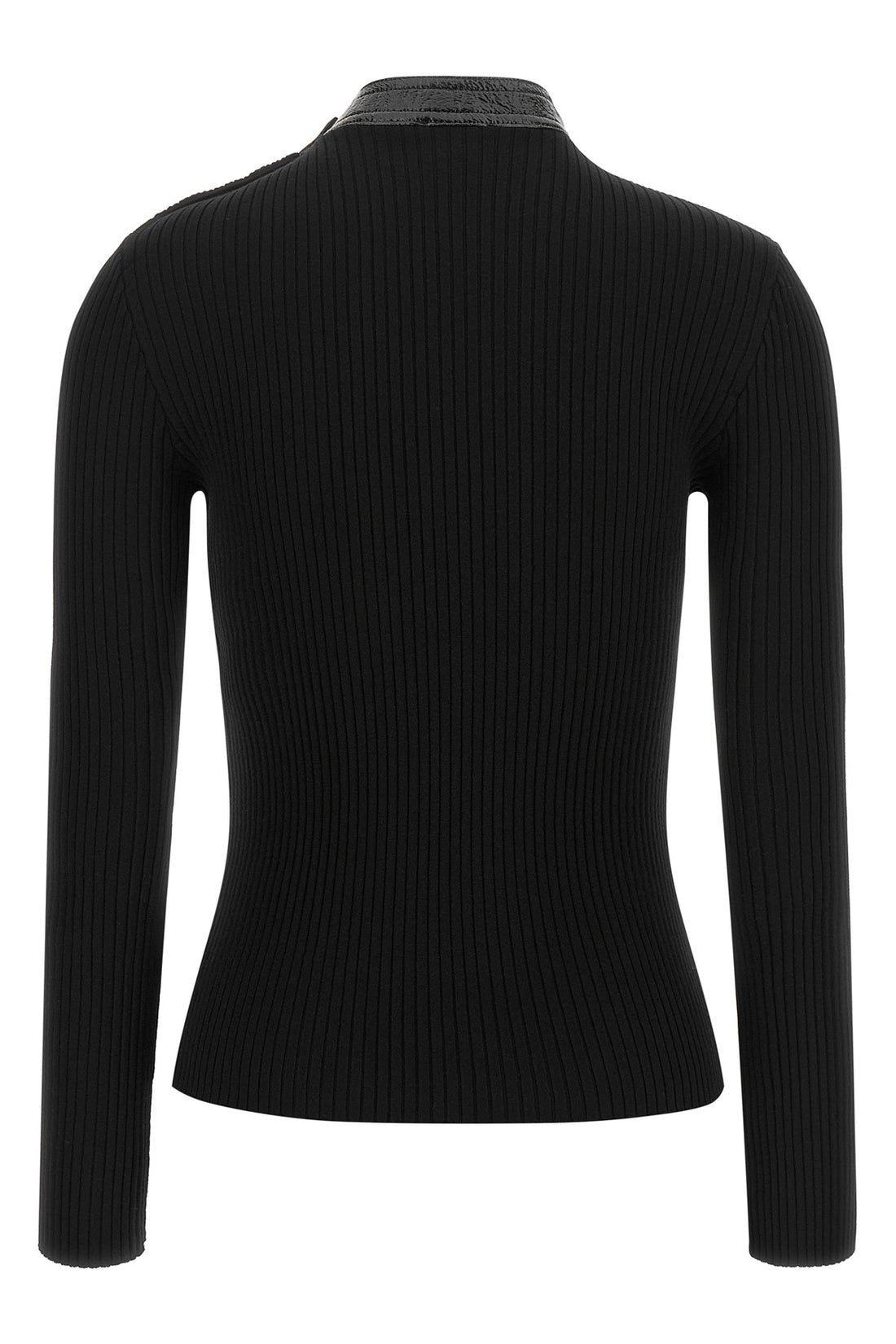 COURRÈGES M the black ribbed jersey courrèges defines a tight and sculptural silhouette