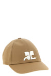 the courrèges ac logo baseball cap is distinguished by a six-panel tailored co