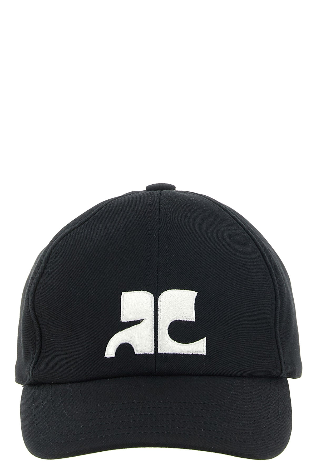 the ac logo cotton cap courrèges hat redefines sporty aesthetics through a min