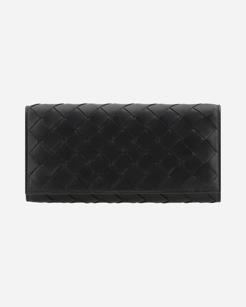 Bottega Veneta Leather Wallet Intrecciato Black