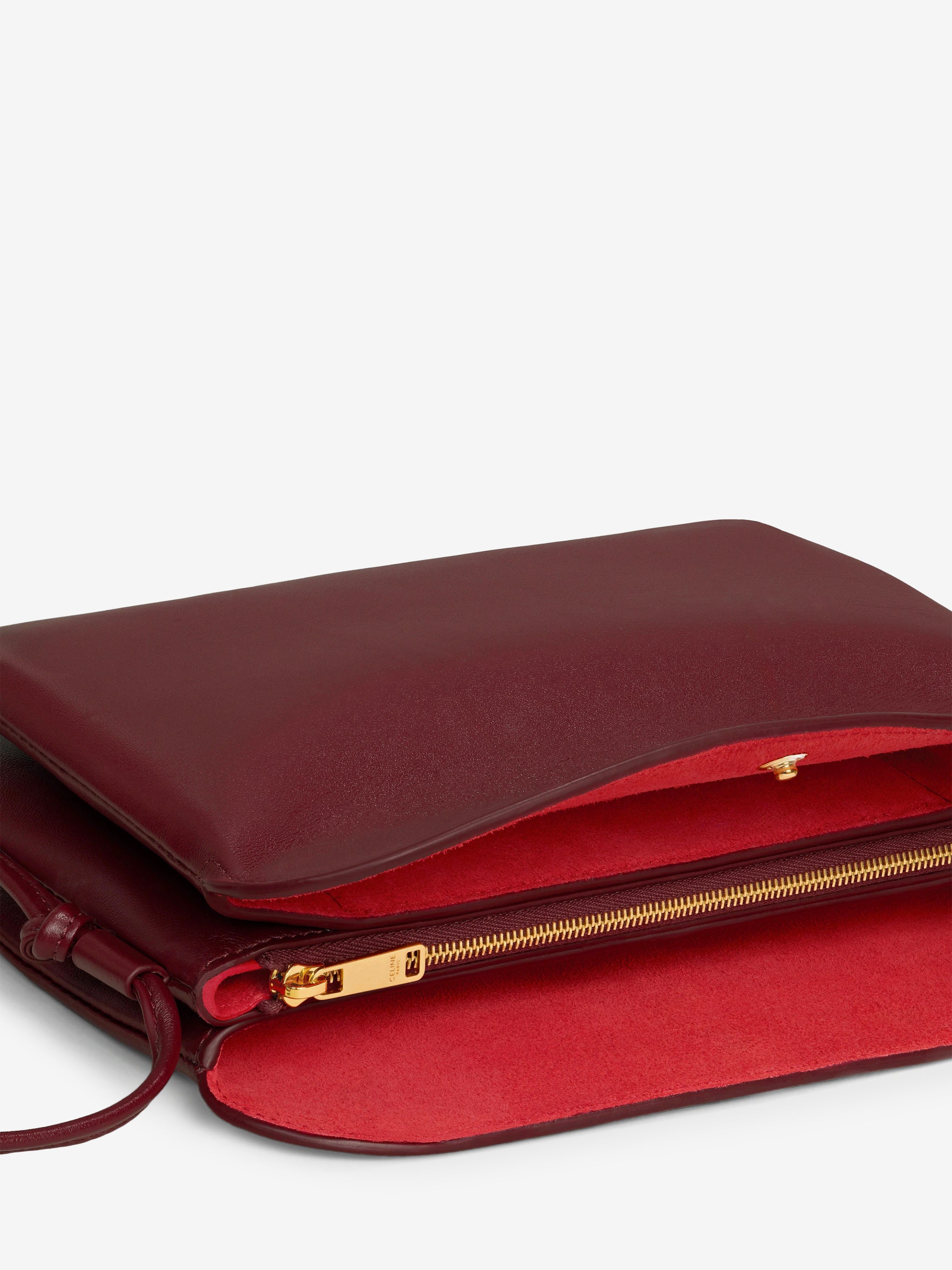 trio flap bag in syrah