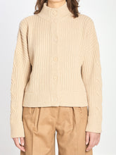 MAX MARA M ribbed cardigan in wool and cashmere