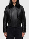 black leather iolaila lane bomber jacket